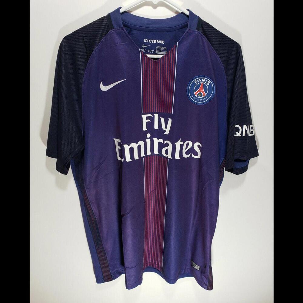 Mens Nike Fly Emirates Paris Saint Germain #16 Edozie Soccer‎ Jersey Size XL